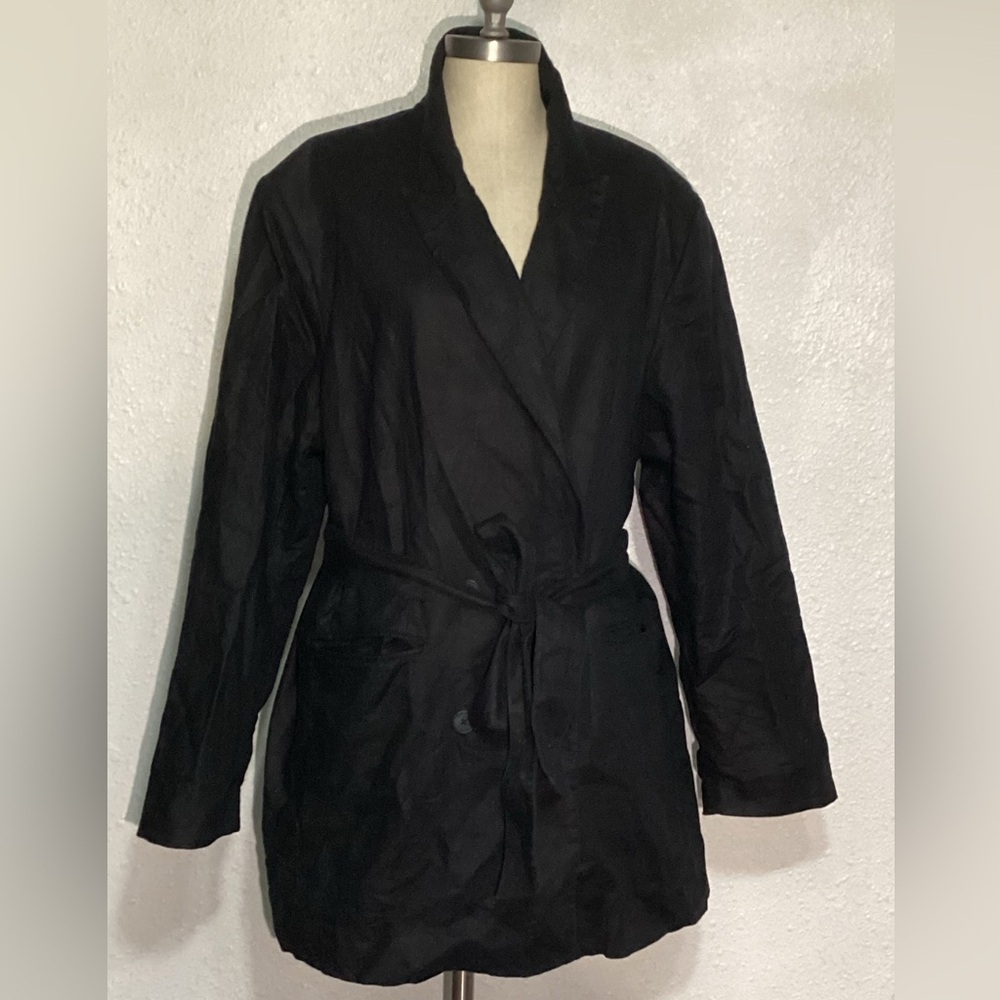 Gap womens  Black linen belts jacket size XXL